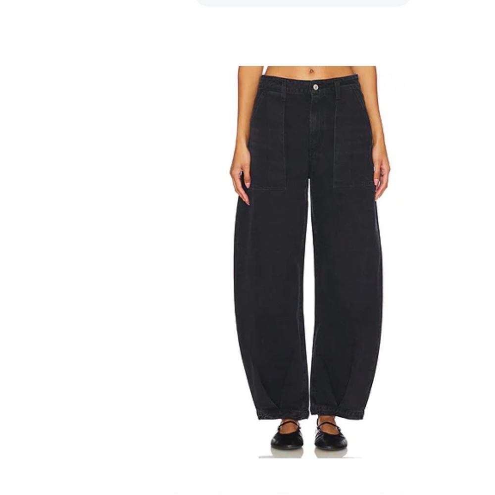 Agolde Jeans Womens 27 Black Excellent Pleated Balloon Pleat Carpenter